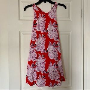 ASTR Red Floral Racerback Shift Dress